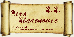 Mira Mladenović vizit kartica